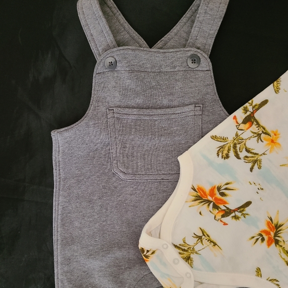 Old Navy Overalls and Shirt - Picture 4 of 5